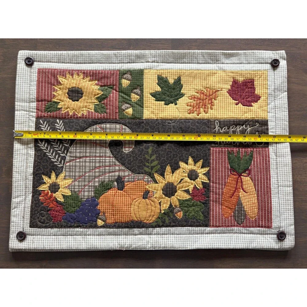 Pair Of ‘Happy Harvest” Fall Placemats 100% Cotton
